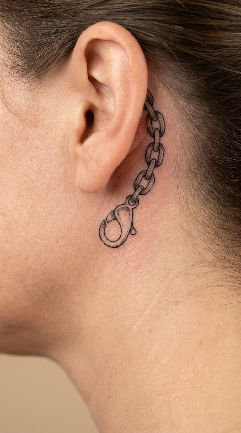 Lobster-Clasp Chain Behind the Ear