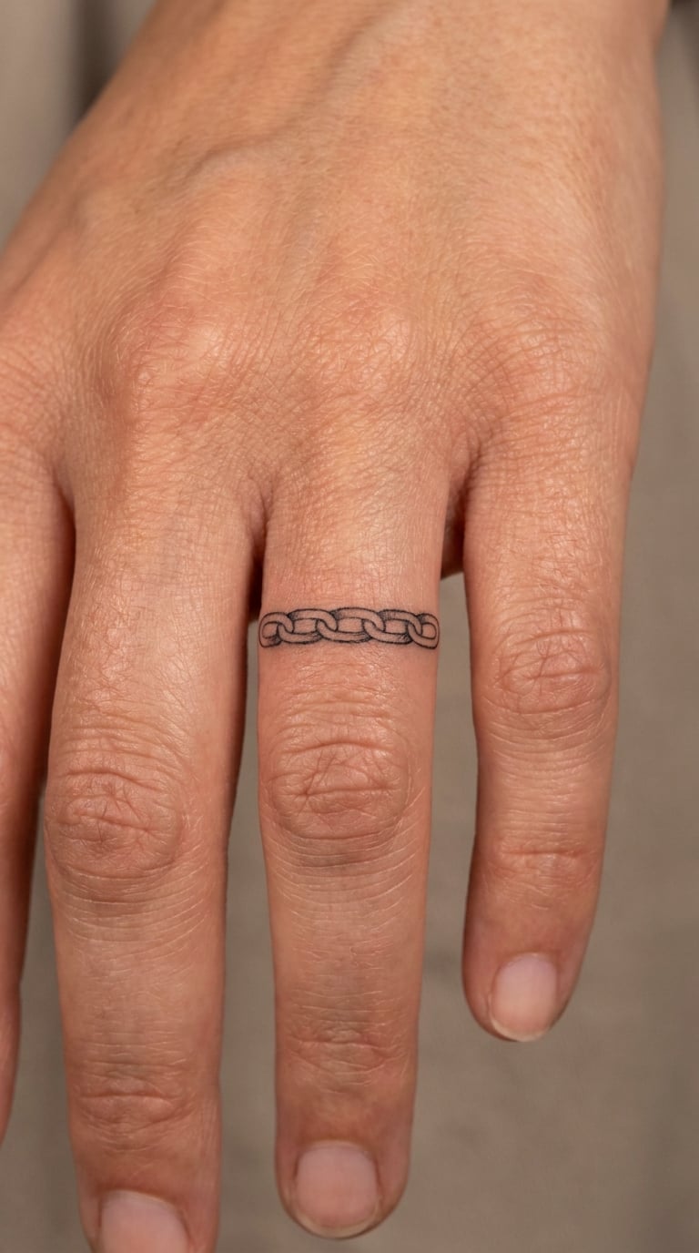 Delicate Bead Chain on the Finger