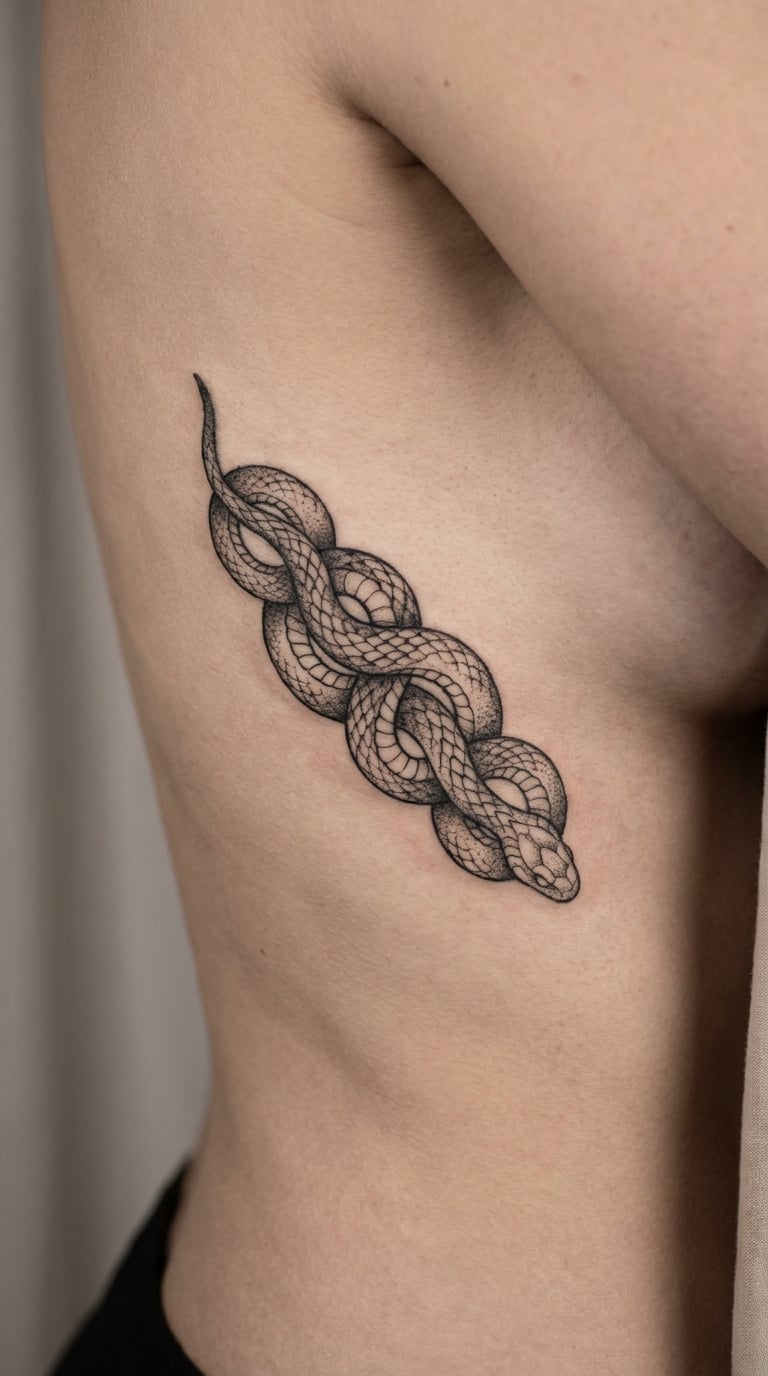 Snake-Scale Chain on the Rib
