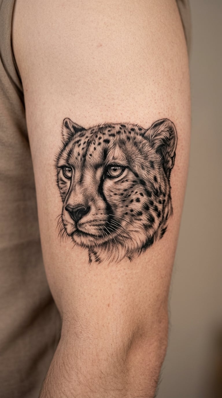 Realistic Cheetah Portrait