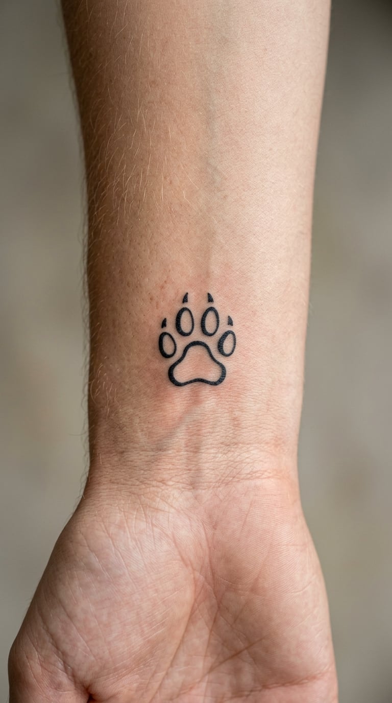 Minimalist Cheetah Paw Print