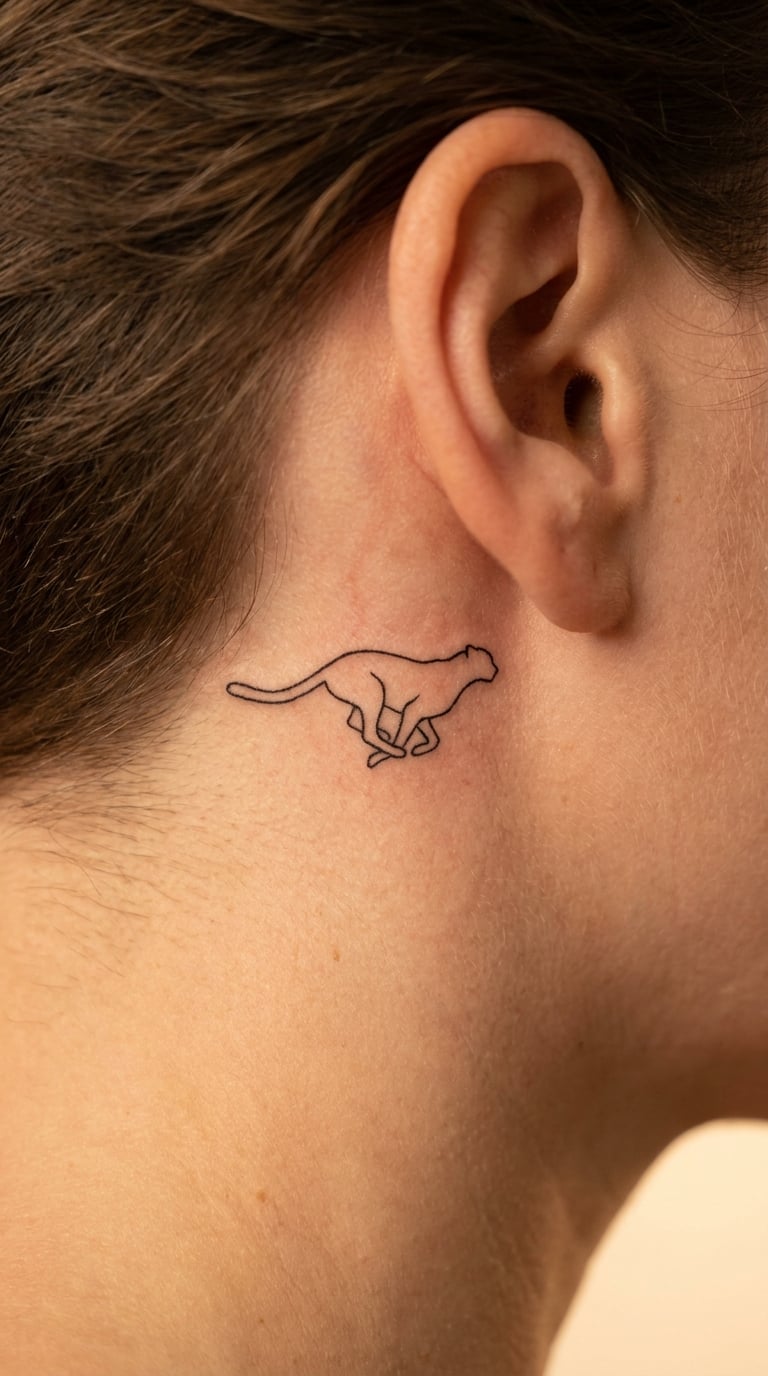 Small Cheetah Behind the Ear