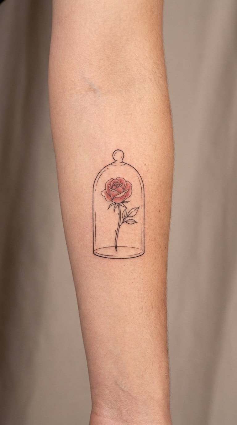 Enchanted Rose in a Bell Jar