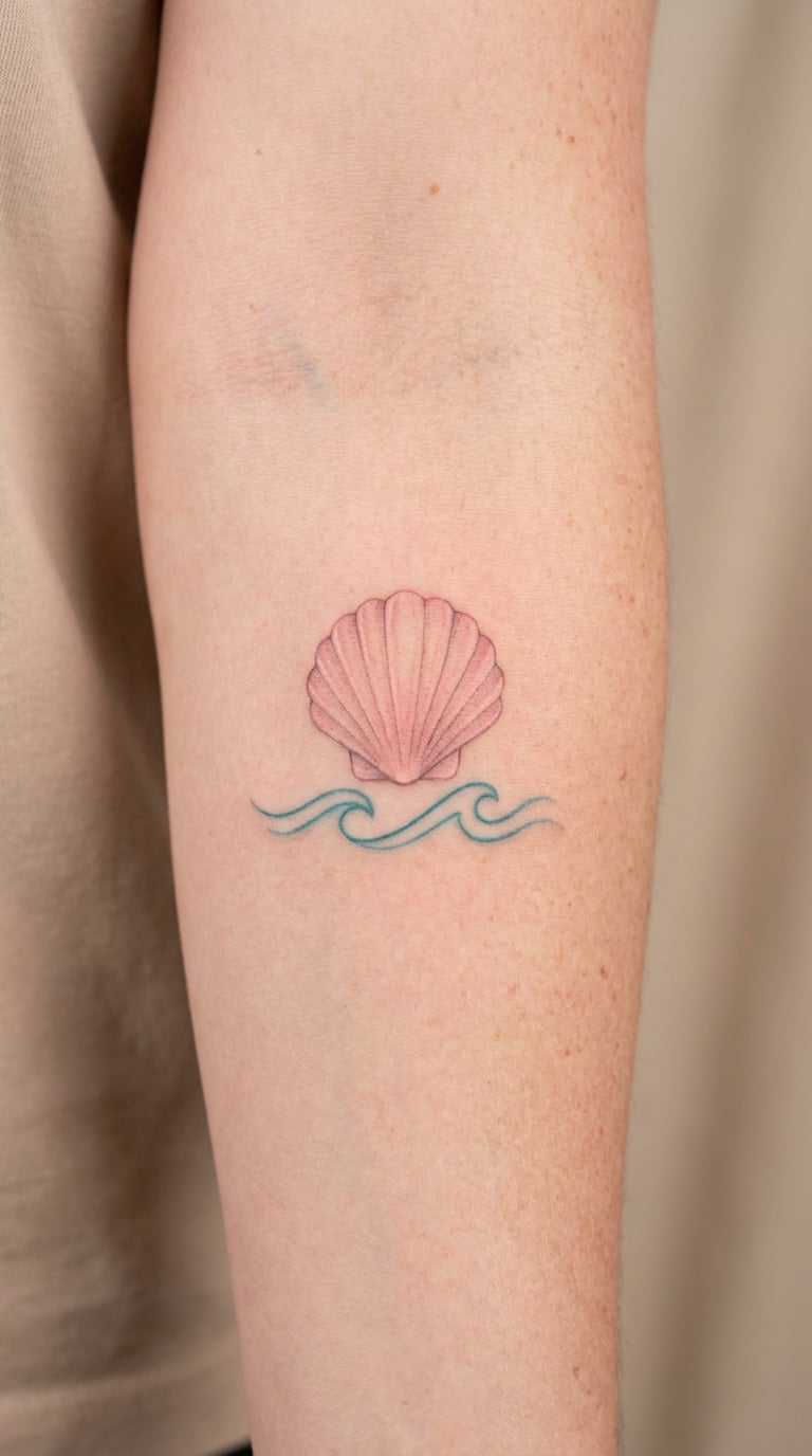 Seashell Cradled by a Wave