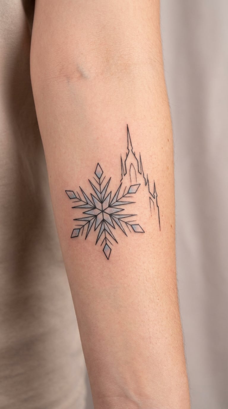 Geometric Snowflake and Ice Palace