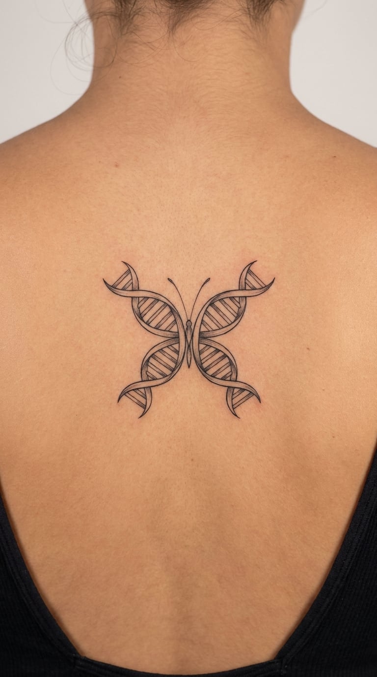 DNA Butterfly on the Shoulder Blade
