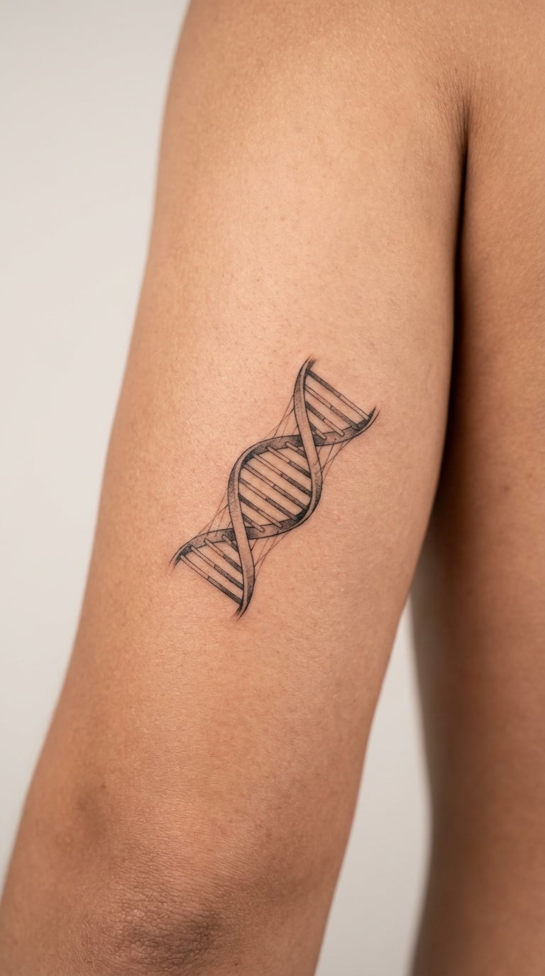 Realistic DNA Molecule on the Upper Arm