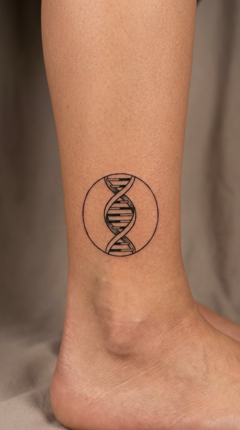 Geometric DNA Circle on the Ankle