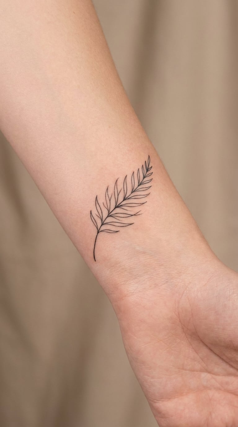 Minimal Single Fern Leaf