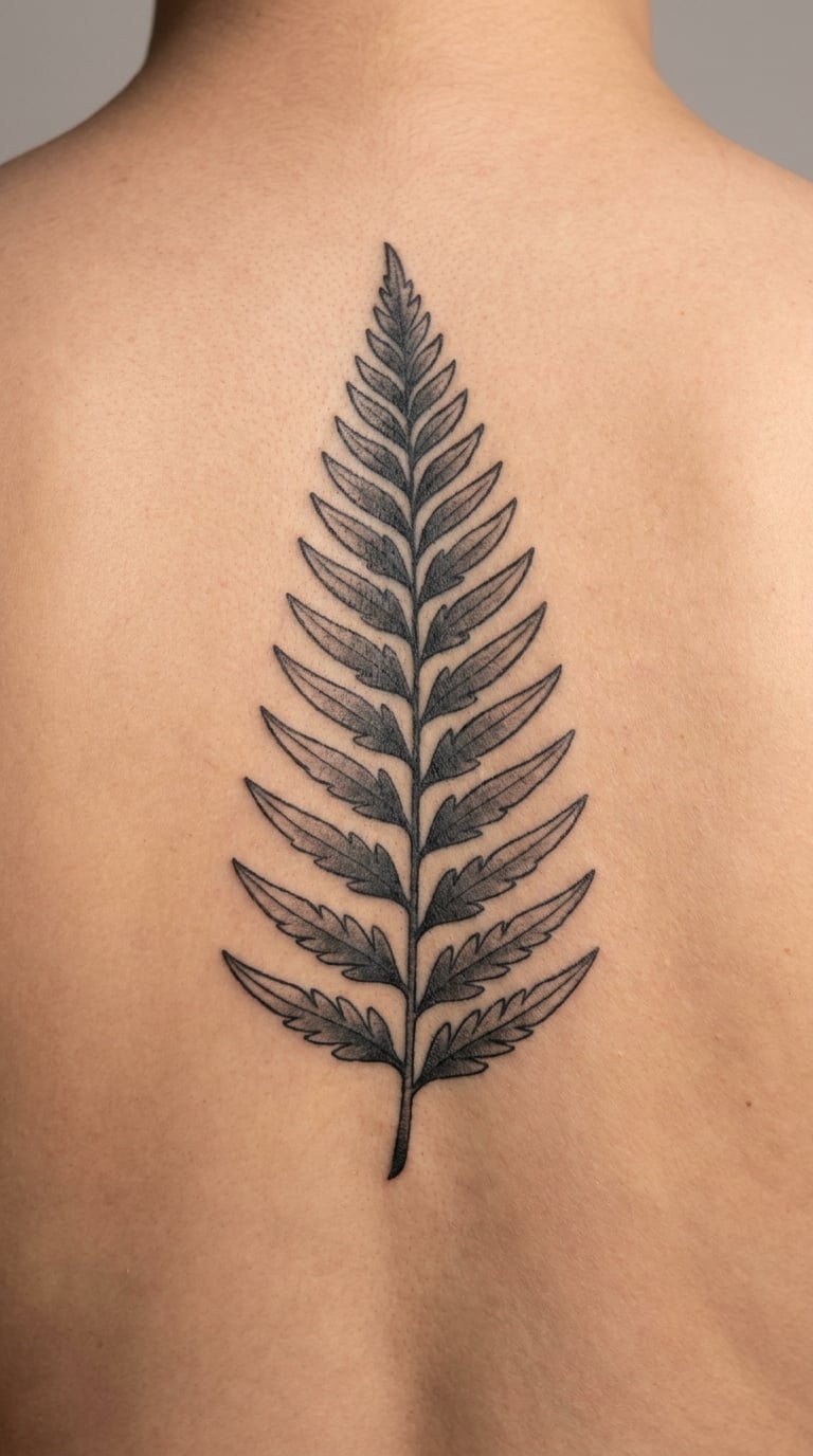 Silver Fern on the Back