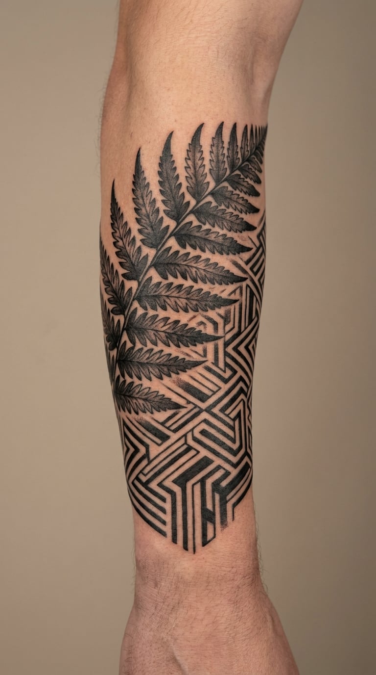 Geometric Fern Half-Sleeve