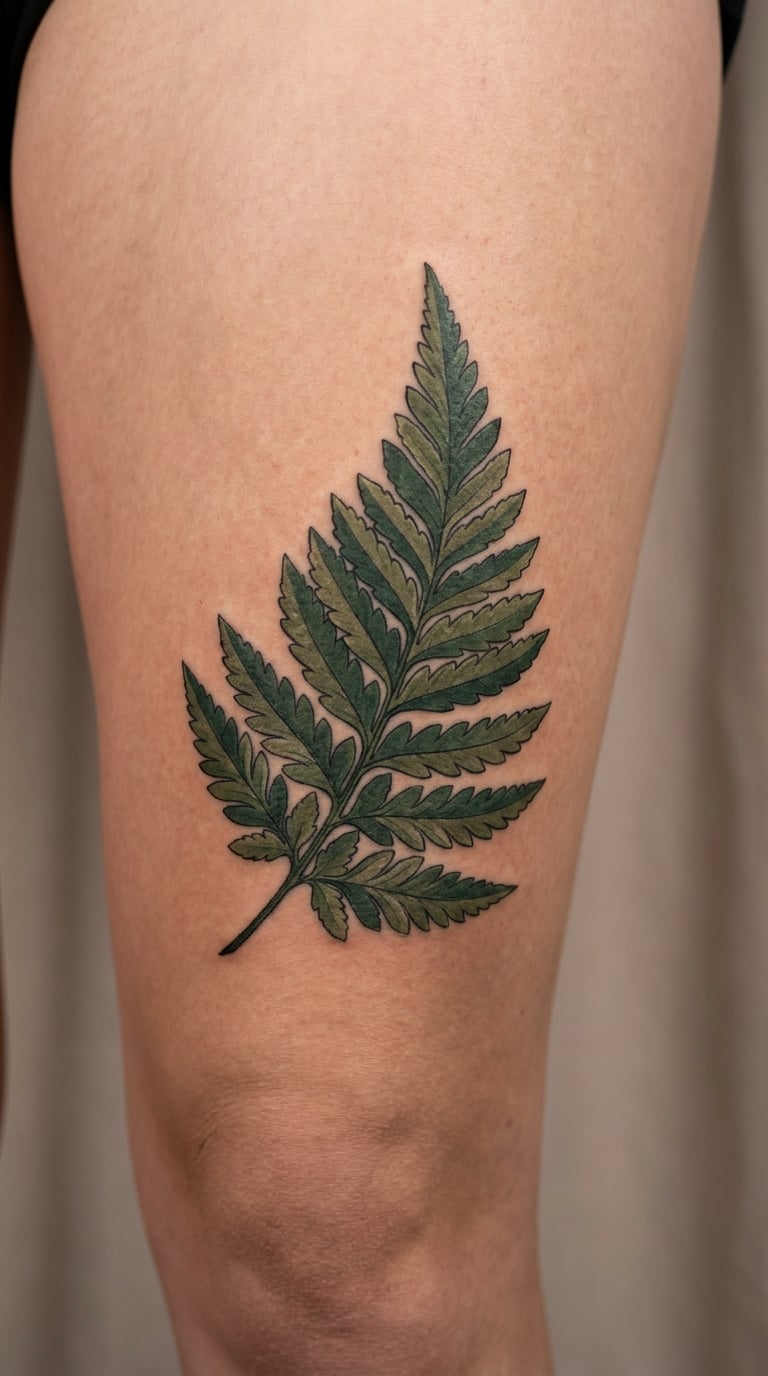 Soft Coloured Leatherleaf Fern