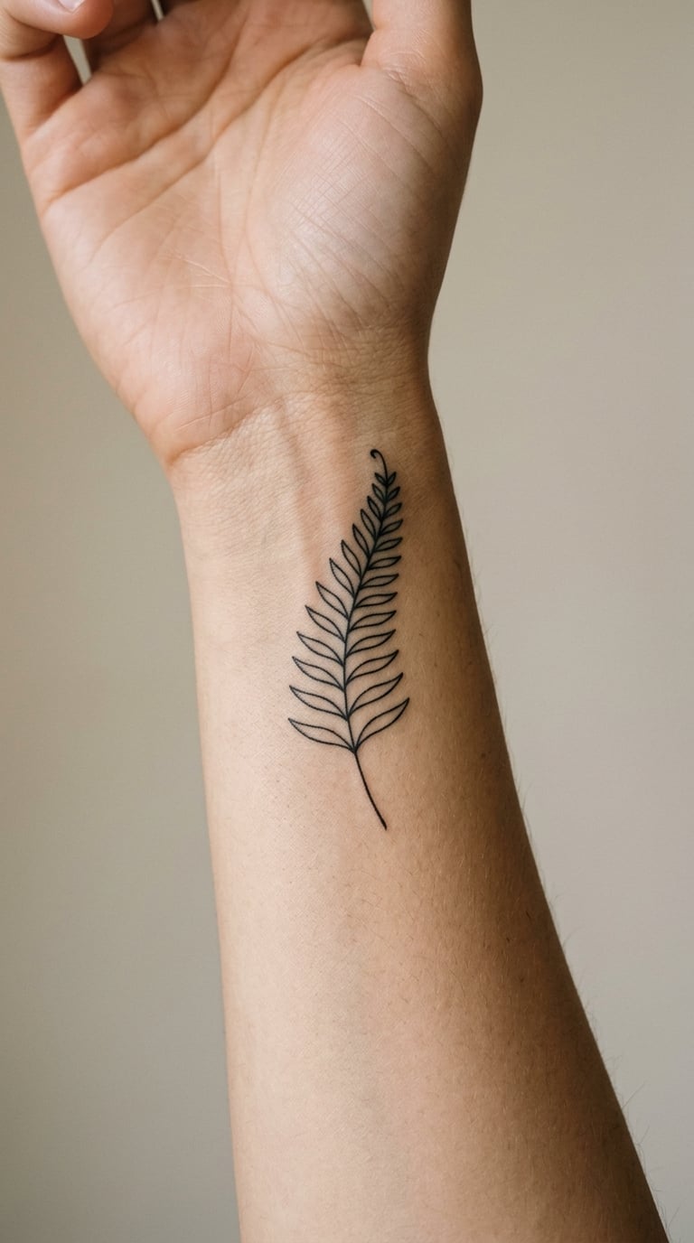 Minimalist Fern Sprig