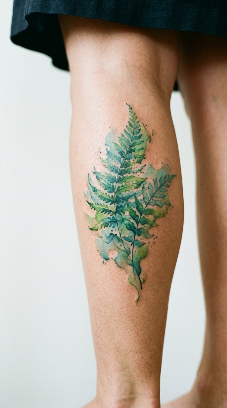 Watercolor Boston Fern