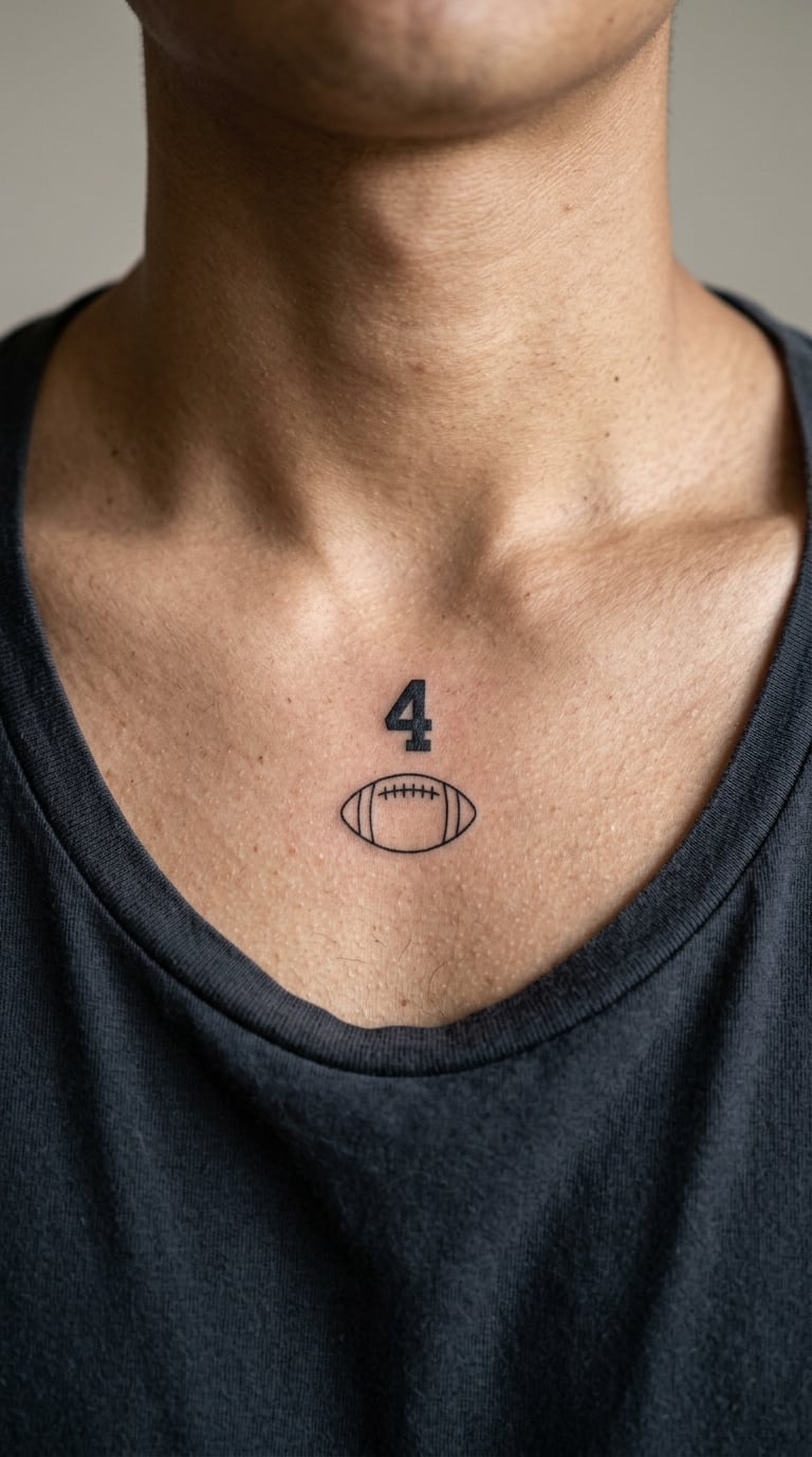 Jersey Collarbone Tattoo