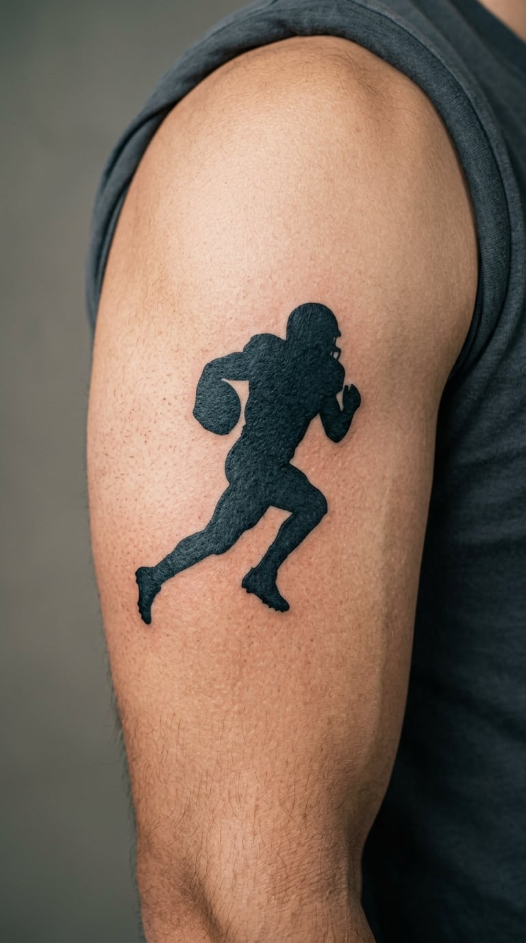 Football Player Silhouette on the Upper Arm