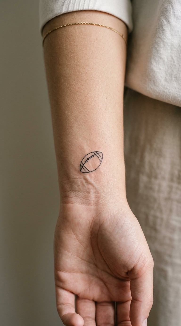 Minimal Football Line Art