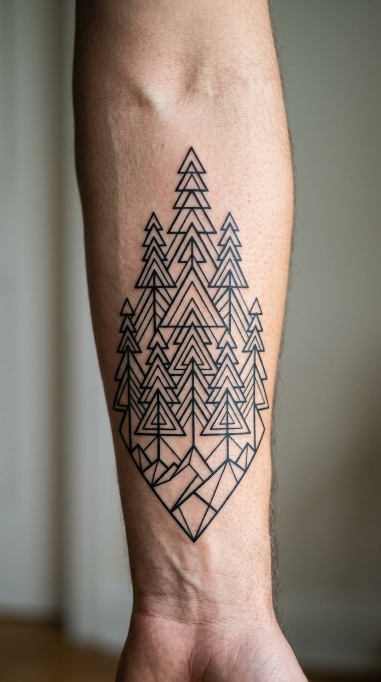 Geometric Forest Made of Triangles