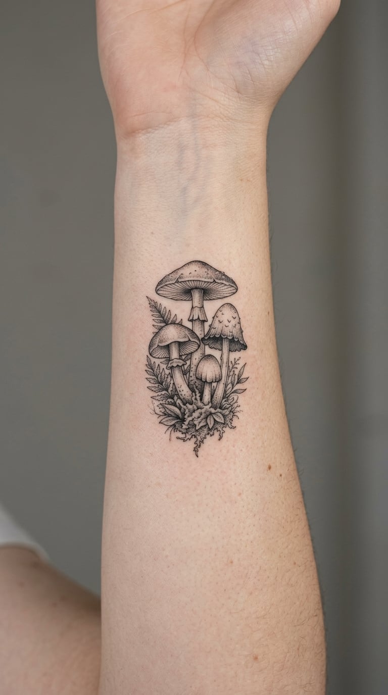 Mushroom and Moss Study