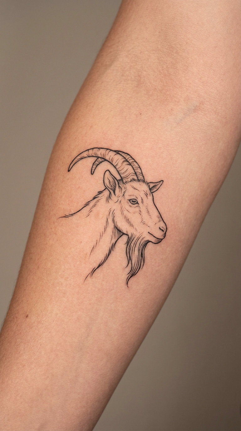 Fine-Line Side-Profile Goat