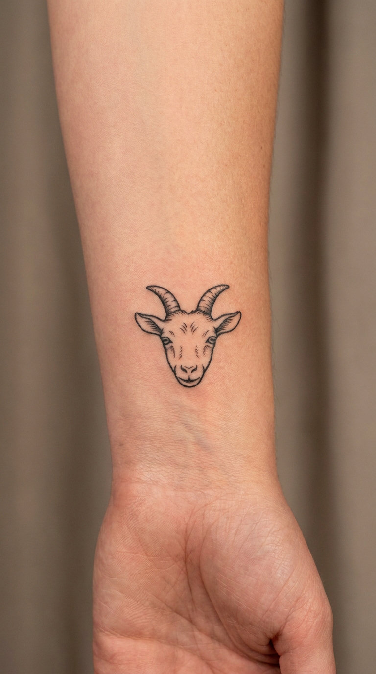 Mini Goat Head on the Wrist