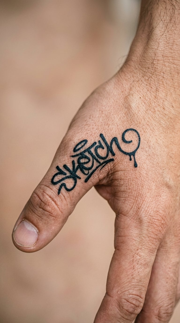 Handstyle Signature on the Side of the Hand