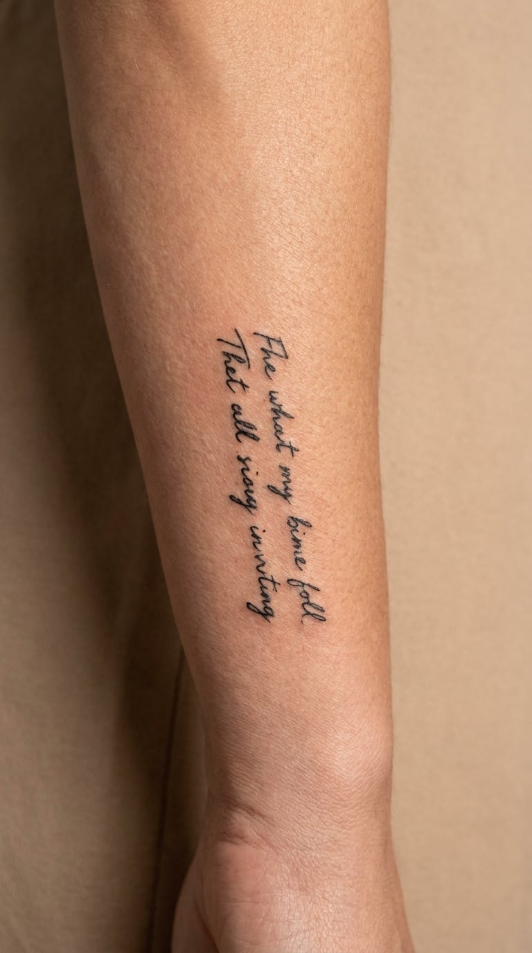 Handwritten Song Lyric