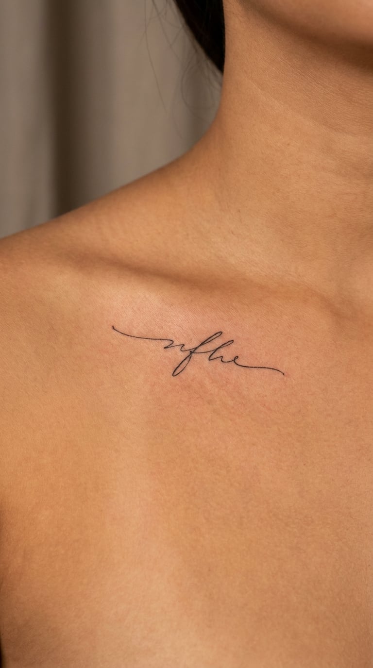 Handwritten Note on the Collarbone