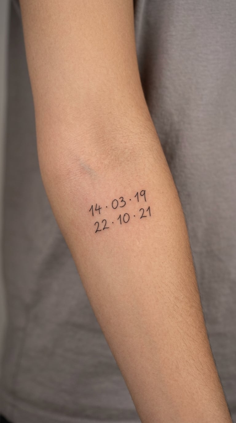 Two-Date Handwriting Design