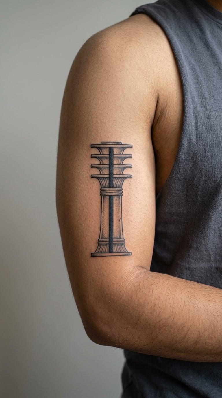 Djed Pillar in Traditional Detail
