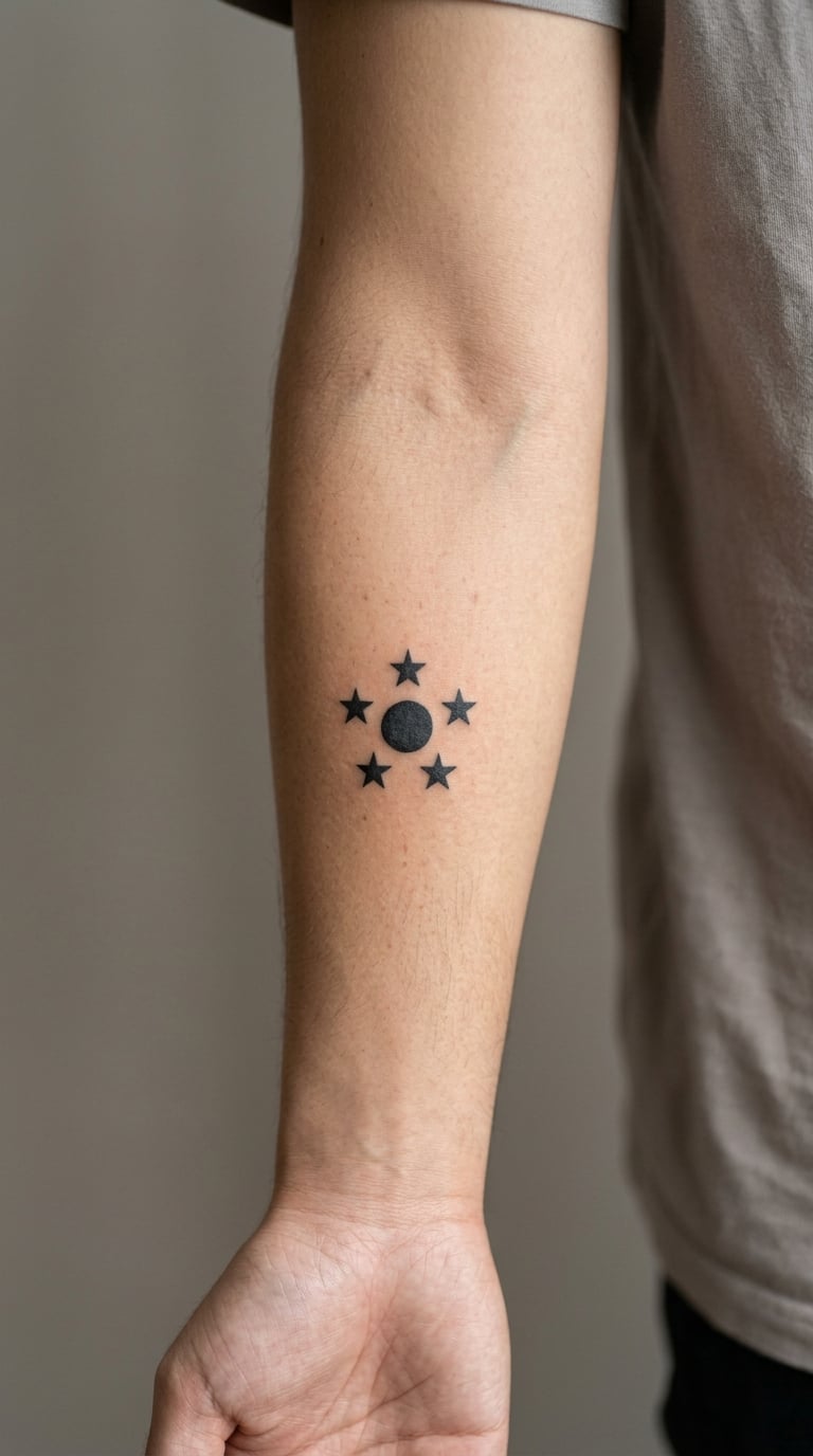 Star Pattern with Solar Disk