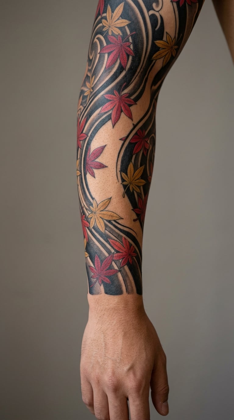 Wind and Flying Leaves Sleeve