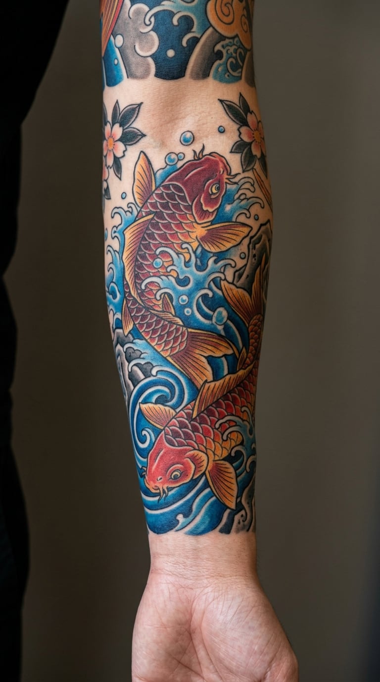 Red-and-Gold Koi Sleeve