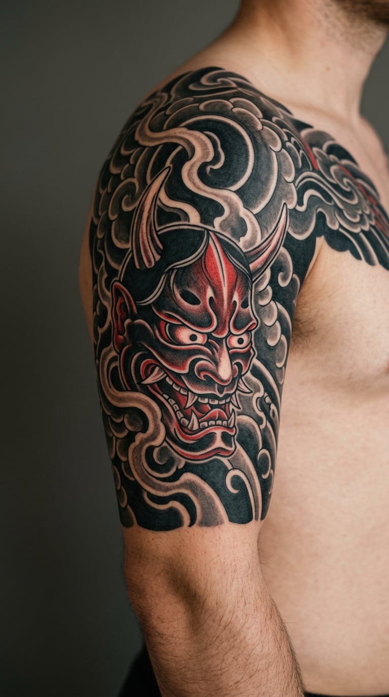 Hannya Mask and Smoke Sleeve