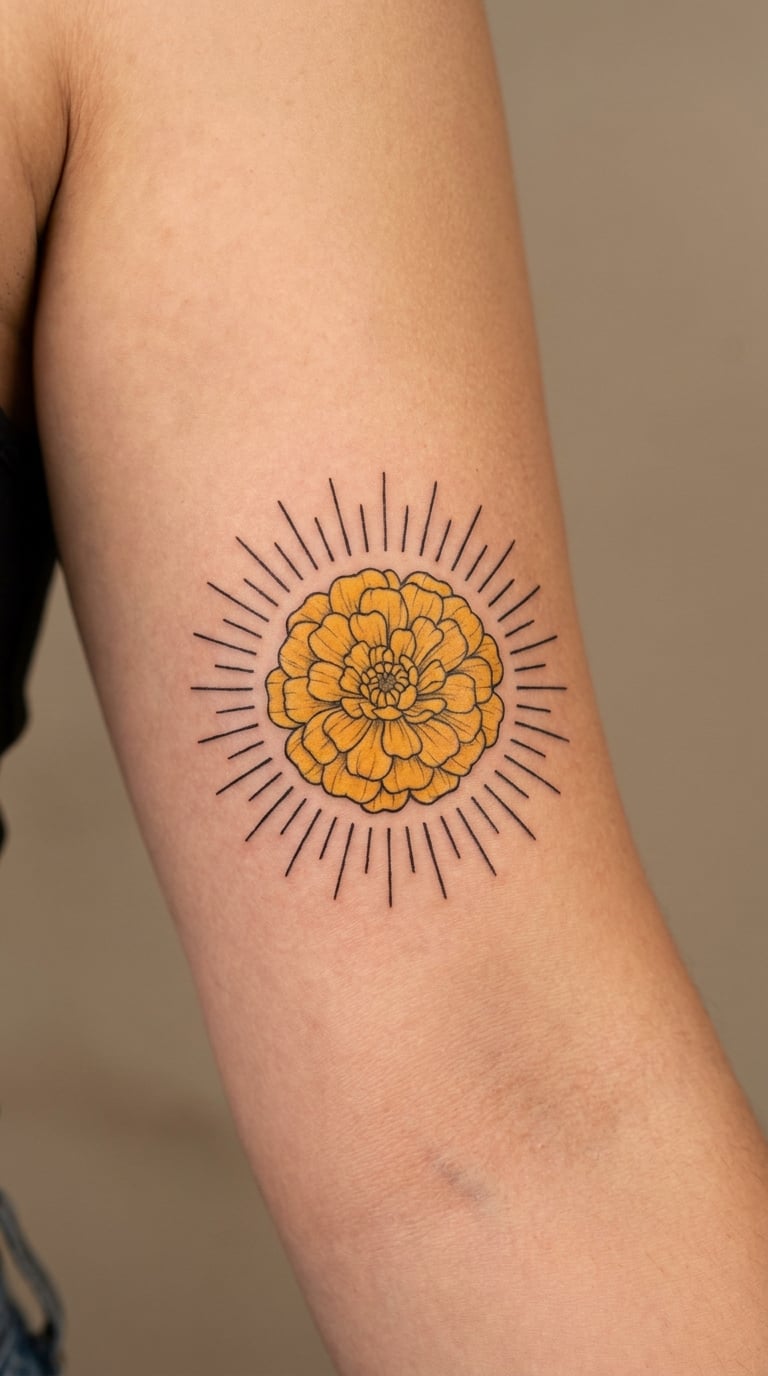 Marigold Sun on the Upper Arm