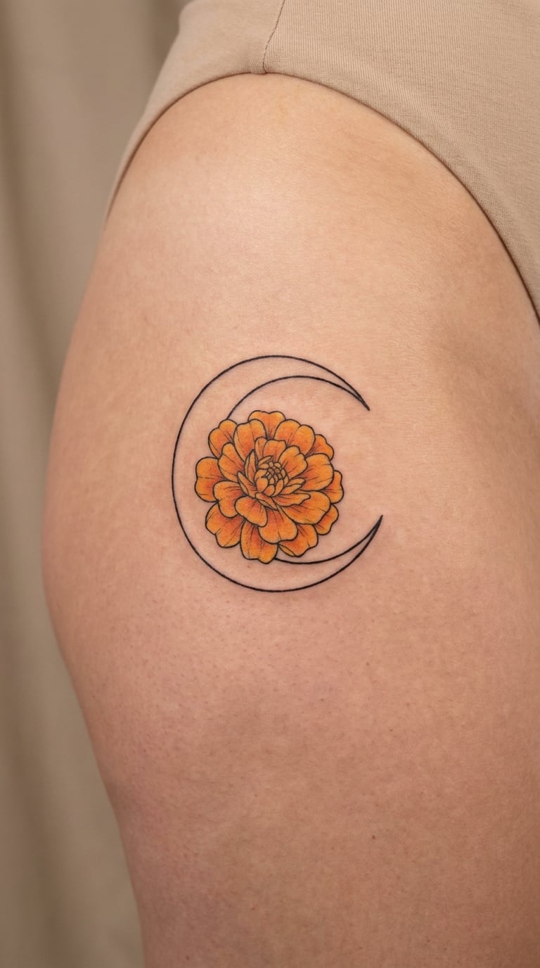 Marigold Half-Moon on the Hip