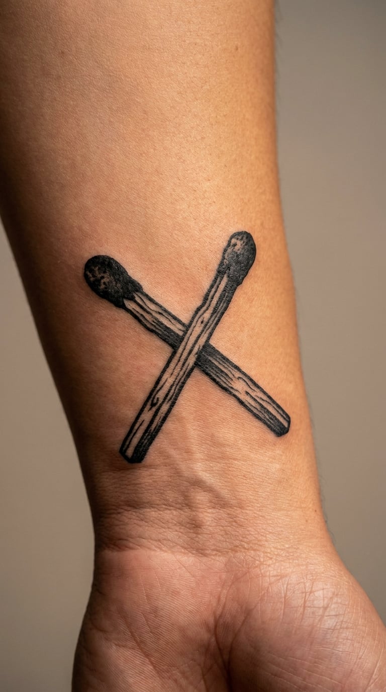 Crossed Matchstick X