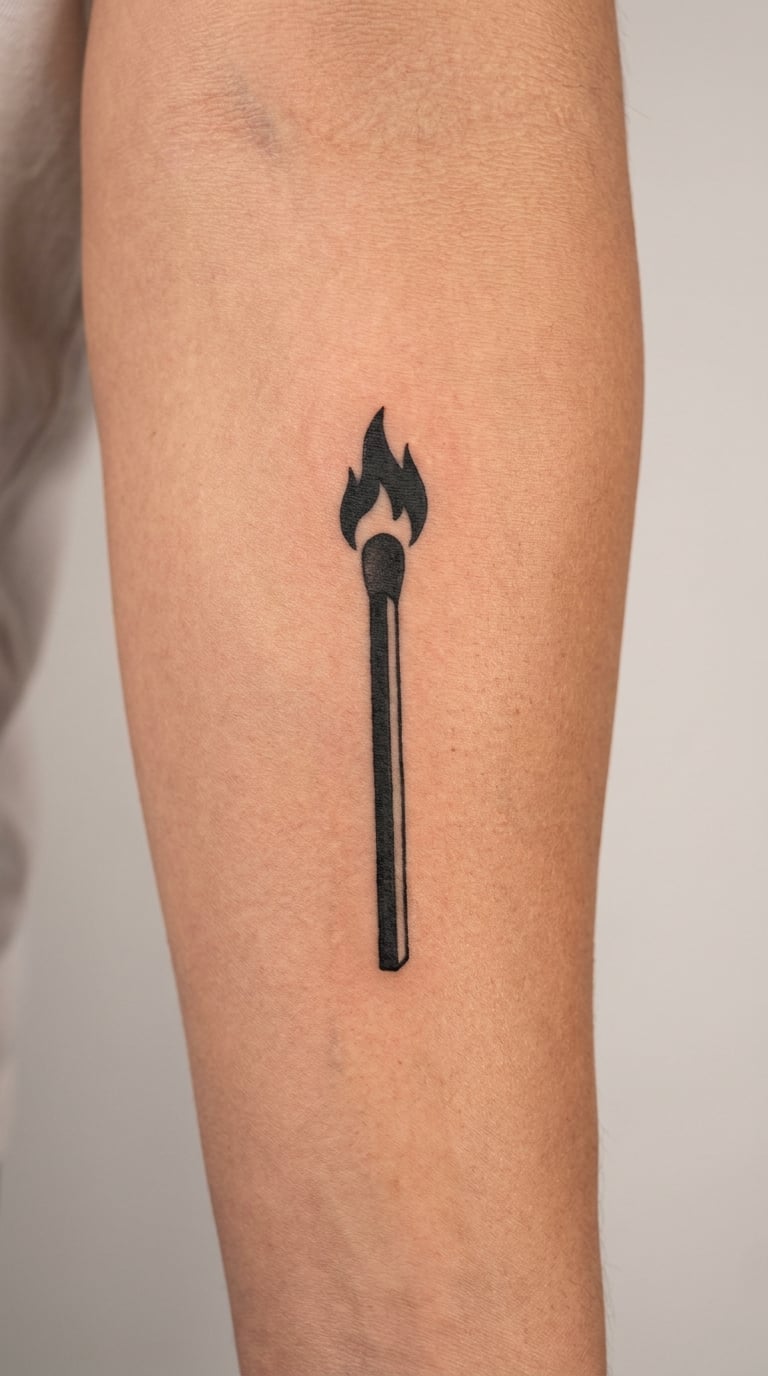 Lit Match With Minimal Flame