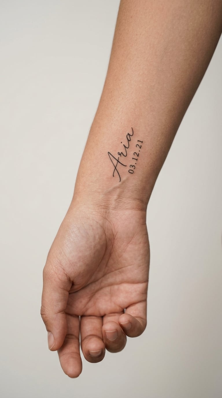 Handwritten Name with a Preserved Date