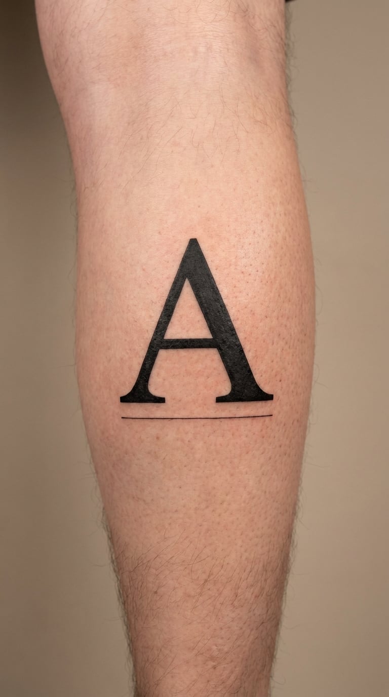 Memorial Initial in Blackwork