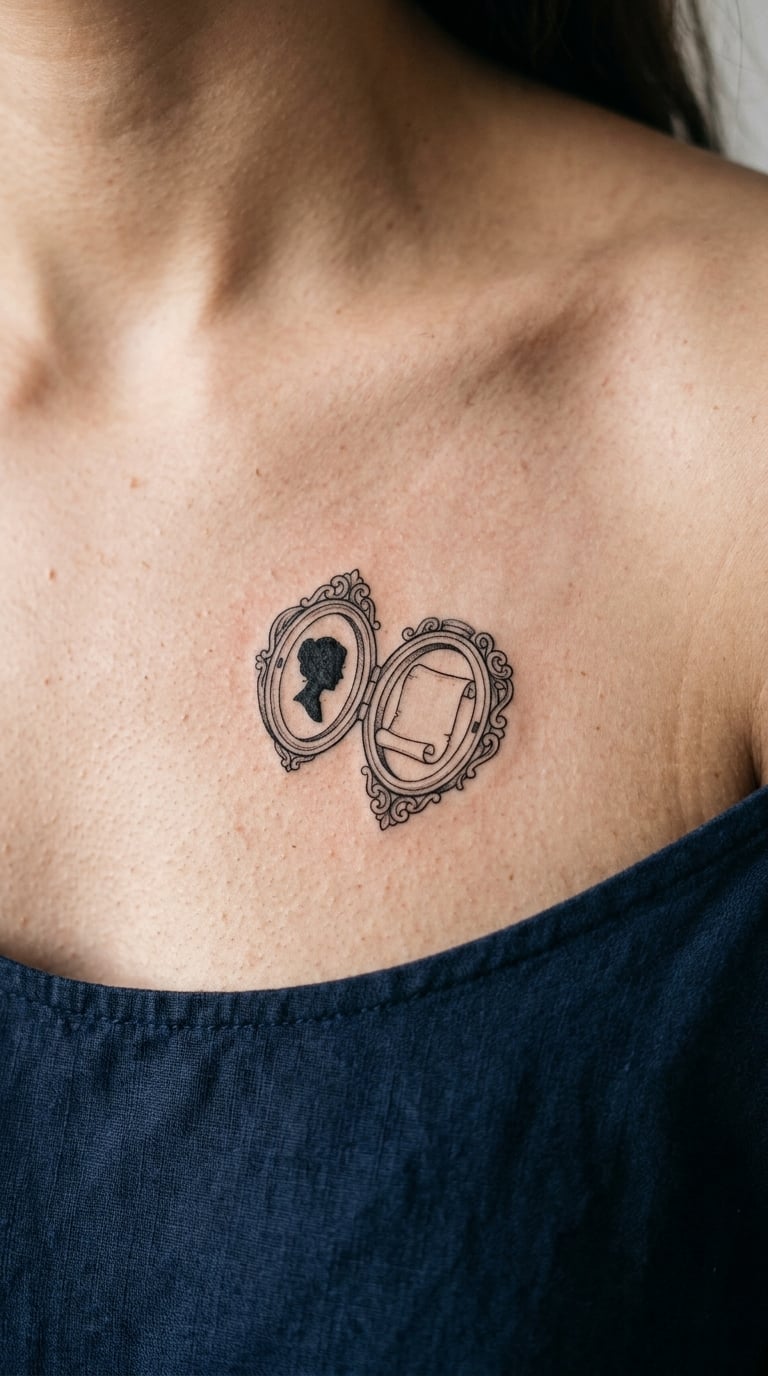Locket Bottle With a Portrait Note