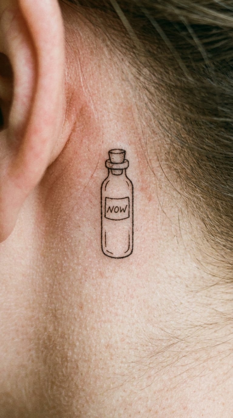 Small Bottle Behind the Ear