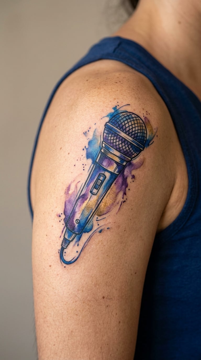 Watercolor Singing Microphone