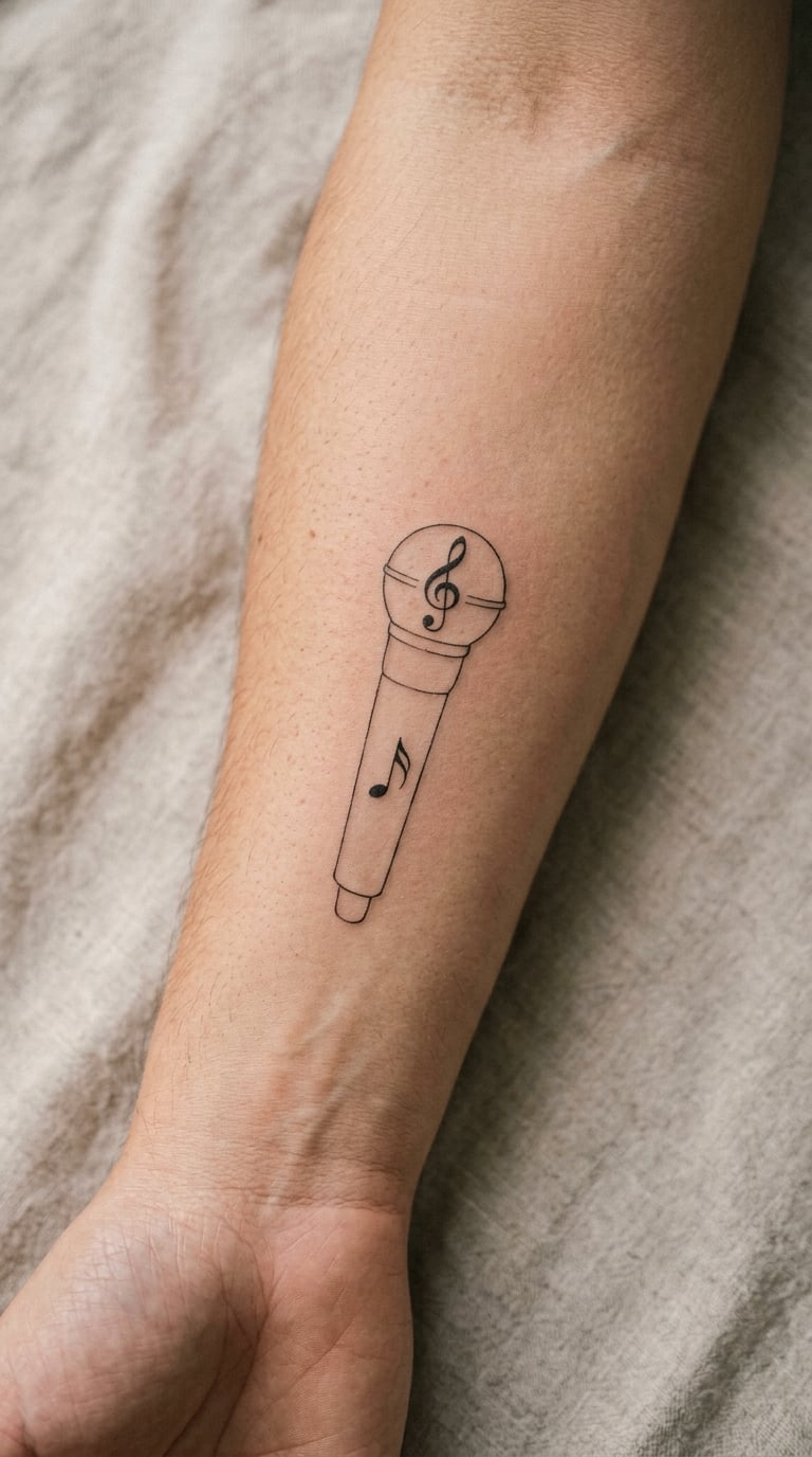 Microphone Formed From Musical Notes