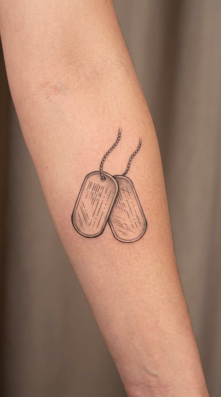 Minimal Dog Tags with Service Coordinates