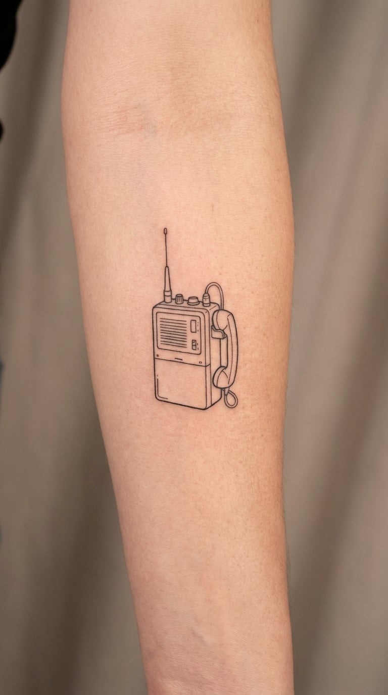 Field Radio in Micro-Line Art