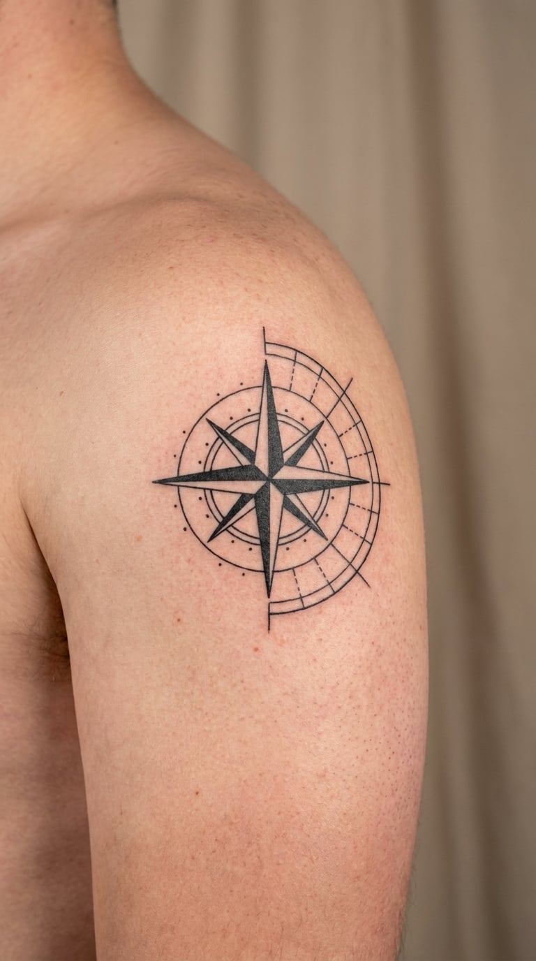Compass Rose with Tactical Grid