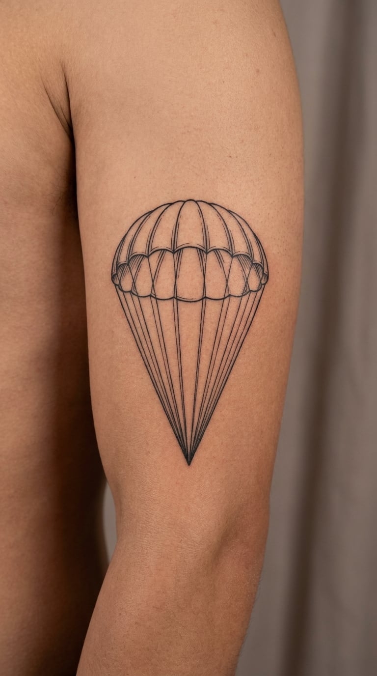 Parachute and Open Canopy