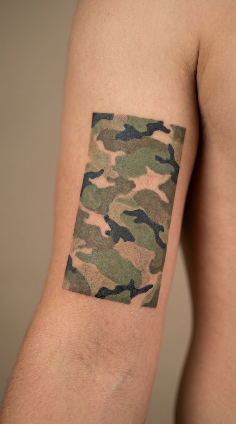 Olive Drab Camo Sleeve Panel