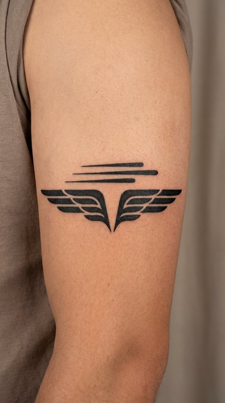 Aircrew Wings With Streamline Dashes